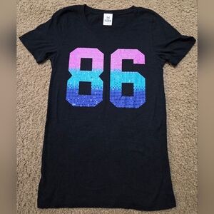 PINK Victoria's Secret Vintage Rainbiw Rhinestone Tee Rare HTF Please Read